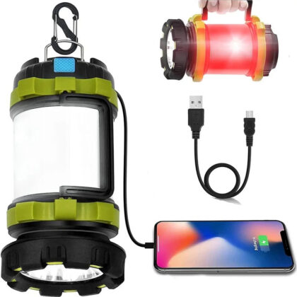 3000mAh Rechargeable Camping Lantern & Power Bank | Waterproof LED Portable Flashlight